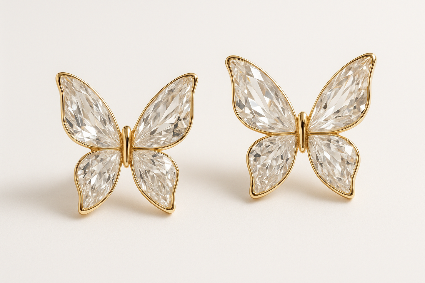 butterfly crystal earrings 