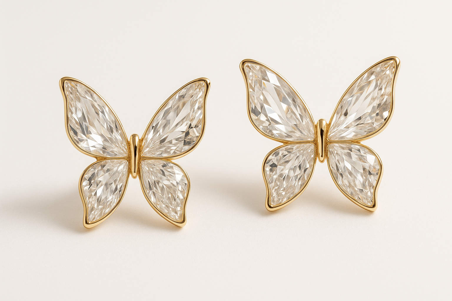butterfly crystal earrings 